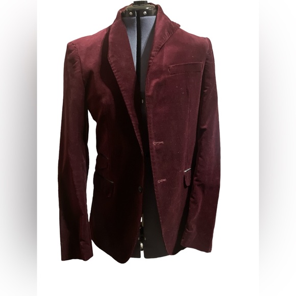 Basic Zara Man | Jackets & Coats | Zara Man Red Velvet Dress Coat ...